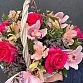 Корзина с розами Пинк Флойд, орхидеями, альстромериями, лимониумом и зеленью "Летисия". Фото №6