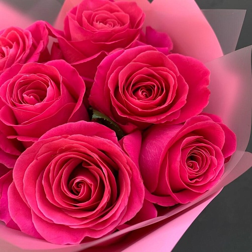 Букет из 7 роз "Пинк Флойд". Фото №4