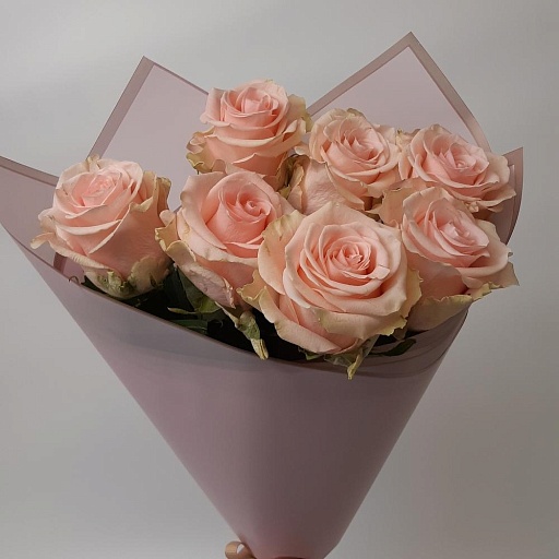 Букет из 7 розовых роз "Фрутетто". Фото №3