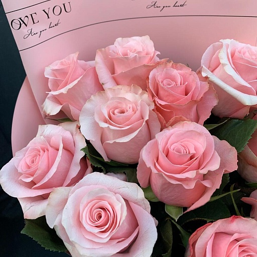 Букет из 11 розовых роз «Би Свит». Фото №4