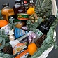 Подарочная корзина с фруктами, сырами, соком, соленьями, колбасой и сезонным декором "Экстра". Фото №6