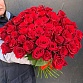 Букет из 55 длинных красных роз "Эксплорер". Фото №4
