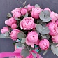 Шляпная коробка с кустовыми пионовидными розами "Английская роза". Фото №6