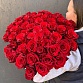 Букет из 55 длинных красных роз "Эксплорер". Фото №2