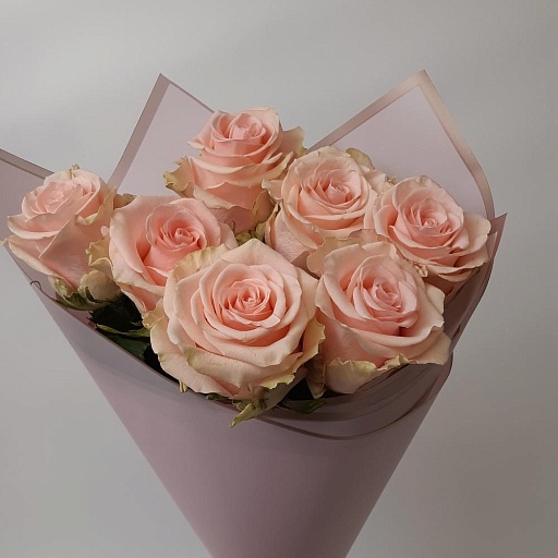 Букет из 7 розовых роз "Фрутетто". Фото №4