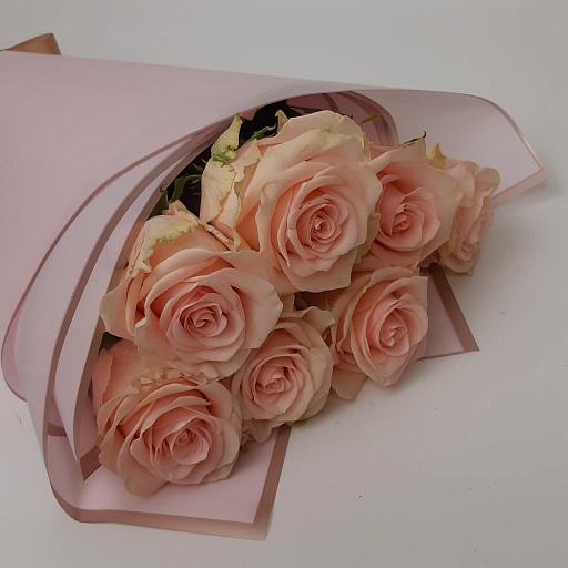 Букет из 7 розовых роз "Фрутетто". Фото №5
