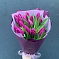 Букет из 15 фиолетовых тюльпанов в стильной упаковке "Сливовица". Фото №7