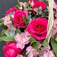 Корзина розами Пинк Флойд, ваксфлауэром, эвкалиптом и кустовыми розами "Милуоки". Фото №6