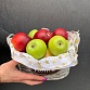 Корзинка - комплимент с яблоками "Яблочное лукошко". Фото №3