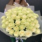 Букет из 51 белой розы "Мондиаль". Фото №6
