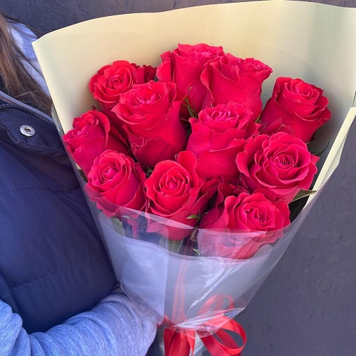 Букет из 11 красных роз "Альтамира". Фото №3