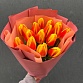 Букет из 15 желто-красных тюльпанов "Смэш". Фото №1