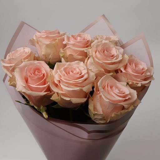 Букет из 9 розовых роз "Фрутетто". Фото №3